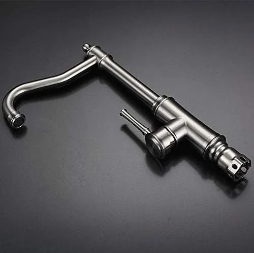 Baterie Bucătărie, Inox Satinat Model CF024 – Design Modern și Funcționalitate pentru Orice Bucătărie.