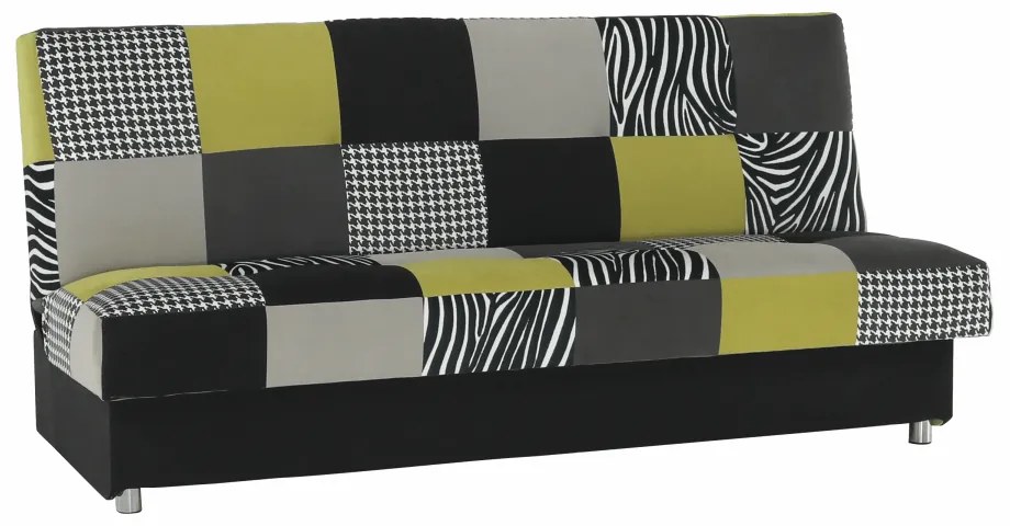 Canapea, textil verde gălbui/gri/negru, ALABAMA