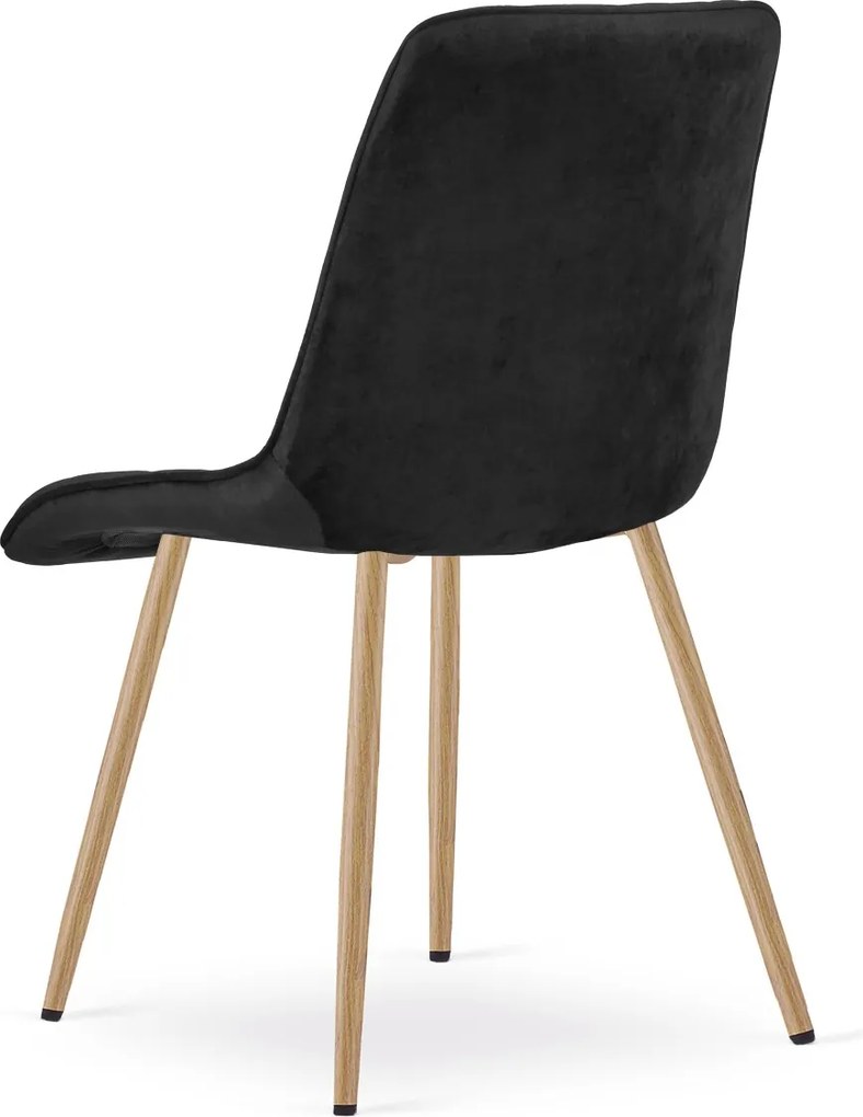 Scaun de masa SPLIT VELVET, neagra