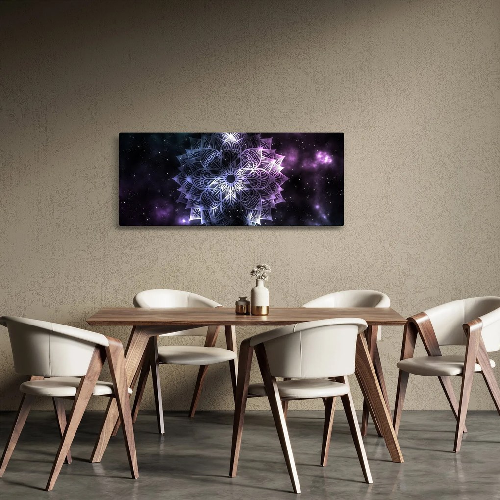 Tablou - Mandala Lotus în spațiu (120x50 cm)