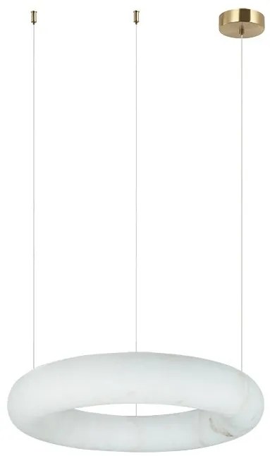 Lustra LED, Design Circular, 34cm, ALABASTER- BRONZE, ZB-2542
