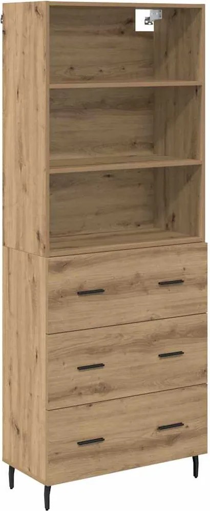 vidaXL Bufet cu sertar Stejar Artizanal 69,5 x 34 x 180 cm