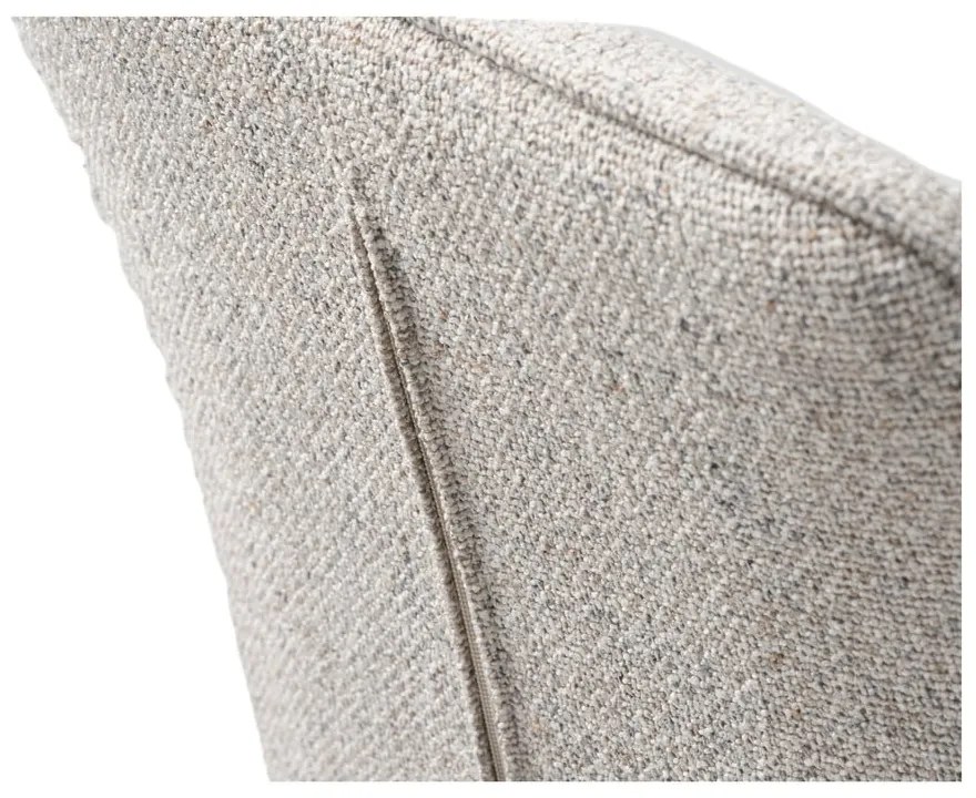 Scaun de sufragerie gri deschis cu cotiere tapițat Alma – Unique Furniture