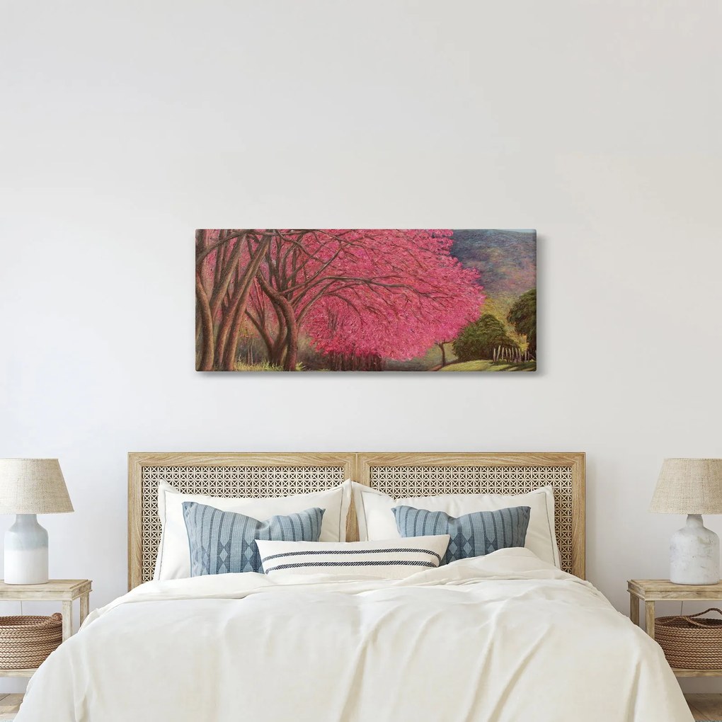 Tablou cu copaci înfloriți (120x50 cm)