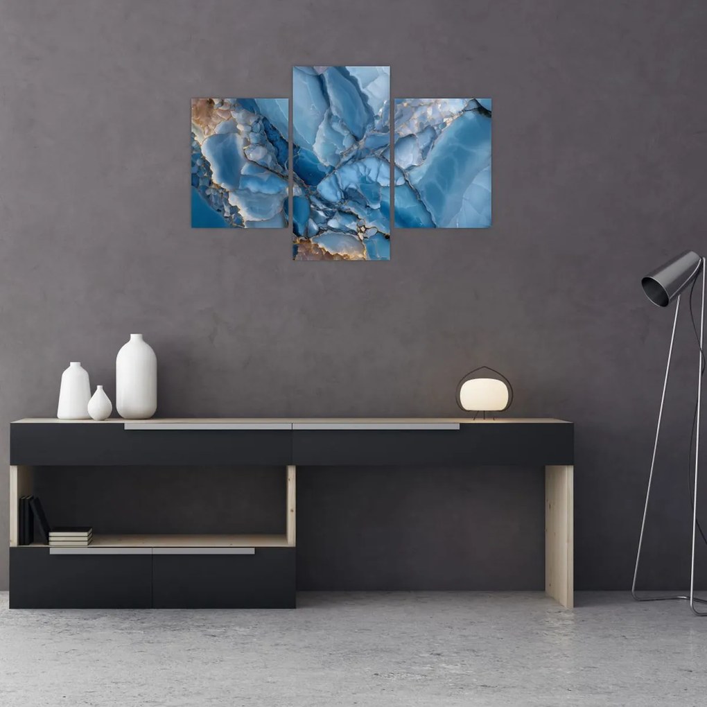 Tablou - Marmură albastră fragmentată (90x60 cm)