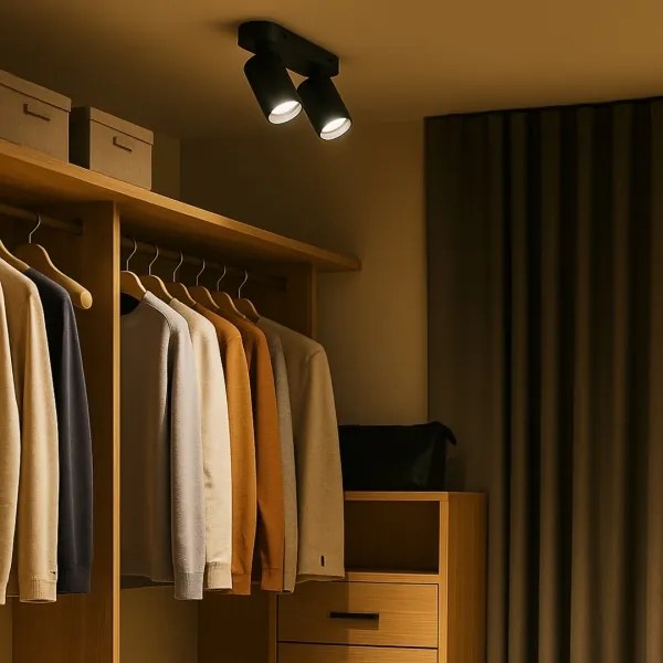 Rabalux 73082 - Spot YORLI 2xGU10/7W/230V negru