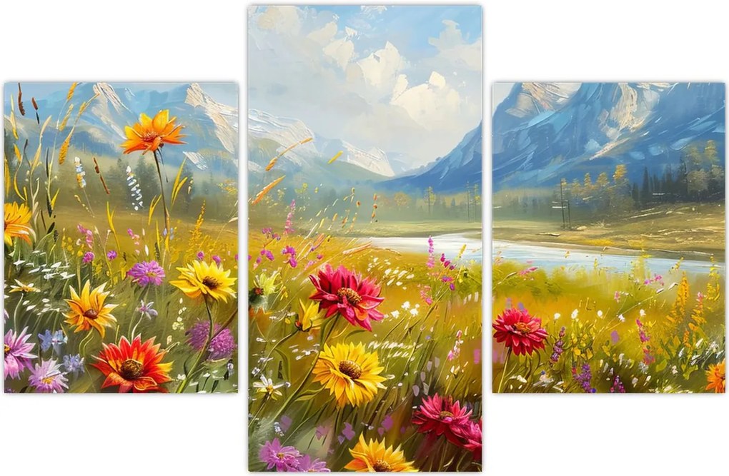 Tablou - Peisaj pictat (90x60 cm)