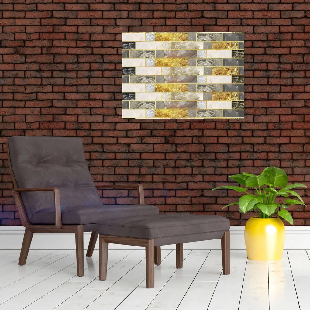 Tablou pe sticlă - Decor cu texturi (70x50 cm)