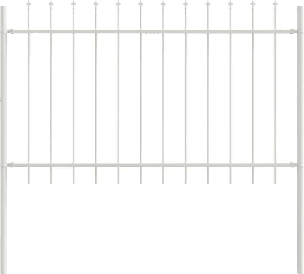 vidaXL Gard de Grădină Alb 1,7 x 0,8 m Oțel acoperit cu pulbere
