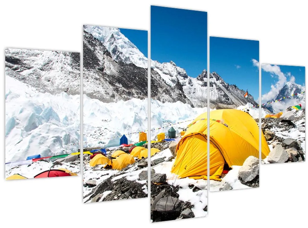 Tablou - Camping la munte (150x105 cm)