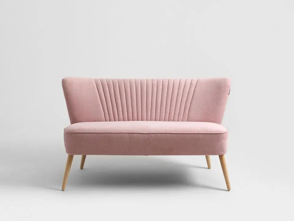 Canapea roz din material textil 2 locuri Harry Custom Form