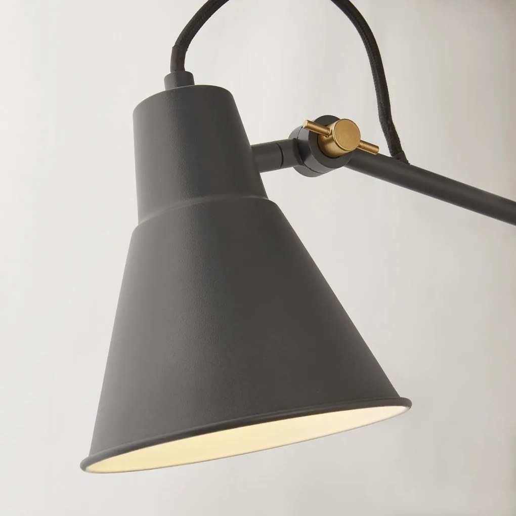 Aplica de perete cu brat articulat Swing gri
