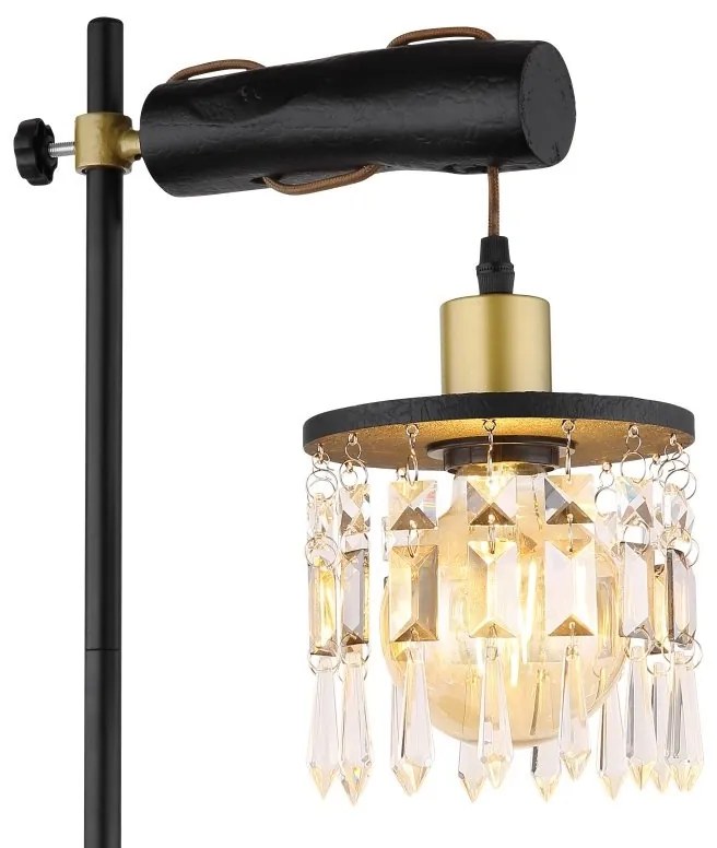 Veioza, lampa de masa design modern COMMA alama mat, negru