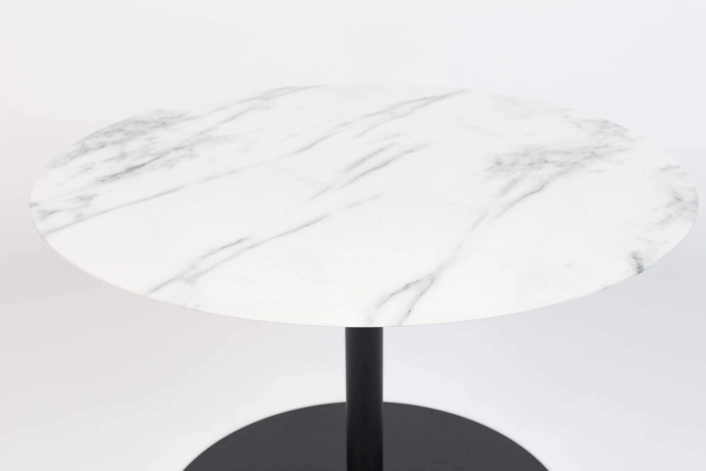 Masuta de cafea rotunda din metal Snow Marble Round M (60cm) | ZUIVER