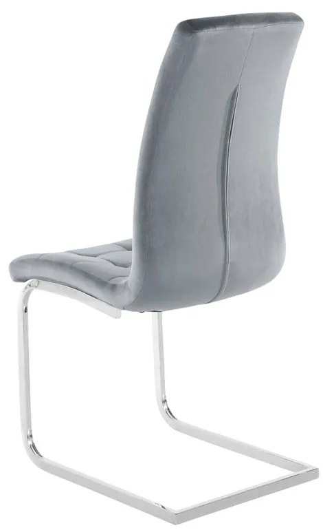 Scaune de dining gri 2 buc. din catifea Lola – Støraa