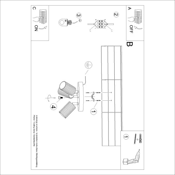 Brilagi - Spot CRESTO 3xGU10/10W/230V turcoaz