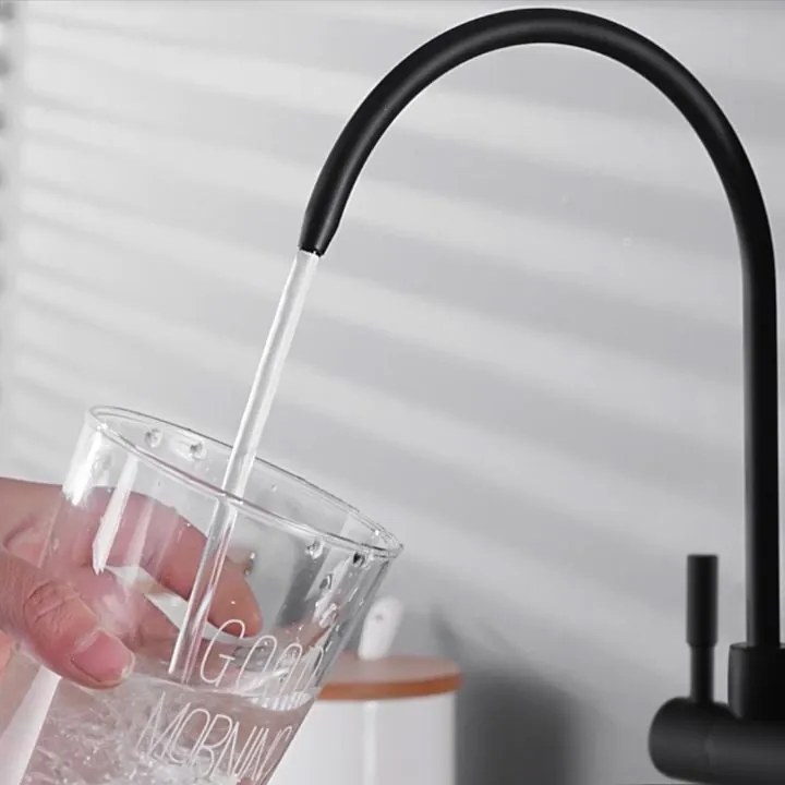 Baterie de bucatarie Rea Eco Fresh negru mat