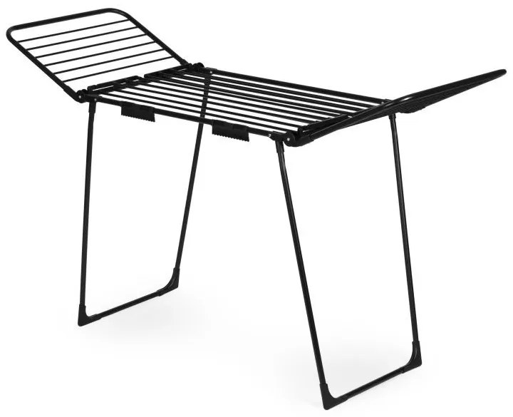 Uscător de rufe - 25 m suprafață de uscare, 4 aripi pliante, negru