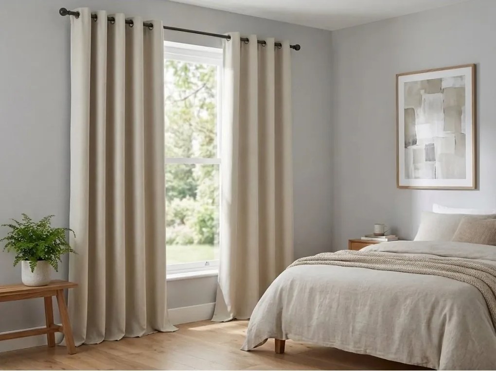 2x draperie alb-crem OXFORD 140x250 cm