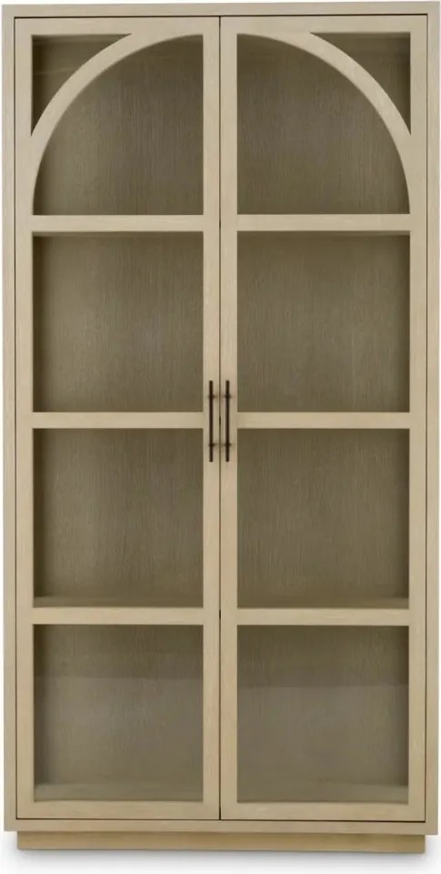 Vitrina design LUX, Furnir Stejar albit, San Bernardino