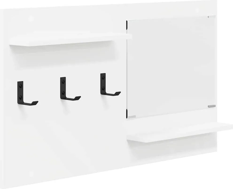 vidaXL Răcător de paltoane montat pe perete Alb 90 x 10 x 50 cm