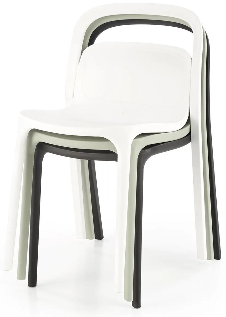 Scaun din plastic negru K490