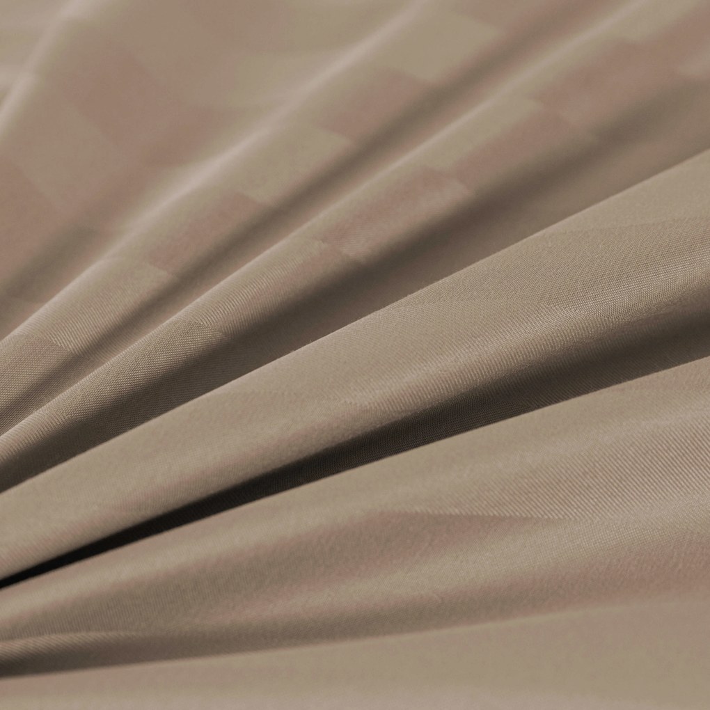 Lenjerie de pat hoteliera din microfibra JASMINE bej - dunga 2 cm, buzunar hotelier Dimensiune lenjerie de pat: 2 buc 70 x 90 cm | 200 x 220 cm
