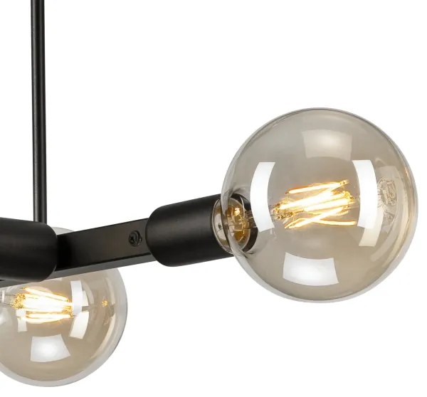 Lustră pe tijă ASTRID 4xE27/60W/230V negru