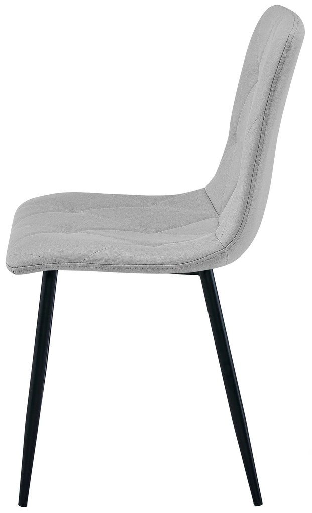 Scaun de dining LIBRA gri deschis cu picioare negre