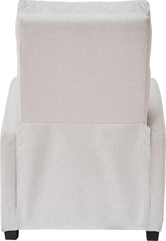 Fotoliu de relaxare, Spatar Rabatabil 135°, Suport picioare extensibil, Material textil, Bej Barrel-03