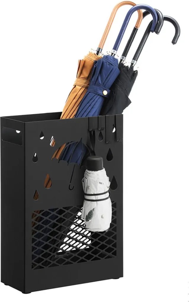 Suport metalic pentru umbrele RAIN, 28x12x41cm, negru SongmicsHome