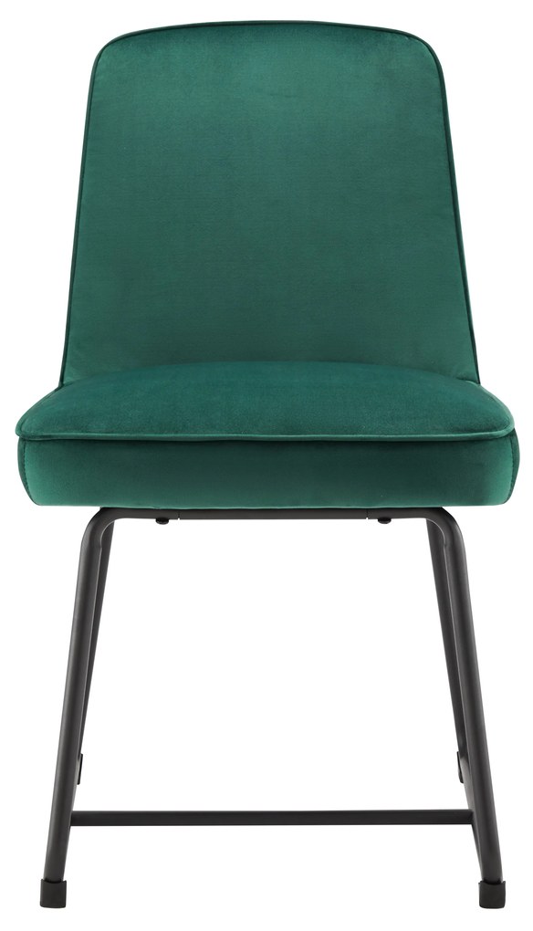 Set de 2 scaune de sufragerie din catifea, scaun tapițat cu spătar pentru sufragerie/living, 46x45x81,5 cm, Verde