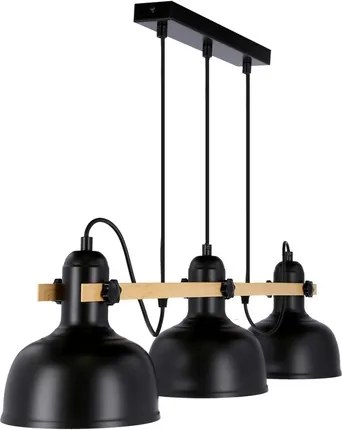 Lustră pe cablu RENO 3xE27/40W/230V neagră/maro