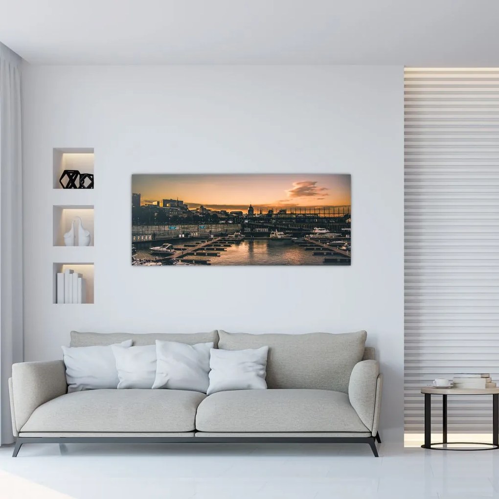 Tablou - orașul port (120x50 cm)