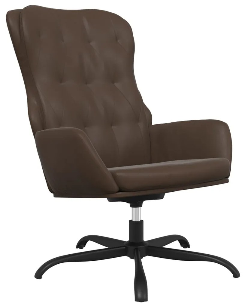 341242 vidaXL Scaun de relaxare, maro, piele ecologică