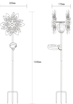 Corp de iluminat LED solar Globo 36578 LED/0,02W/3V IP44