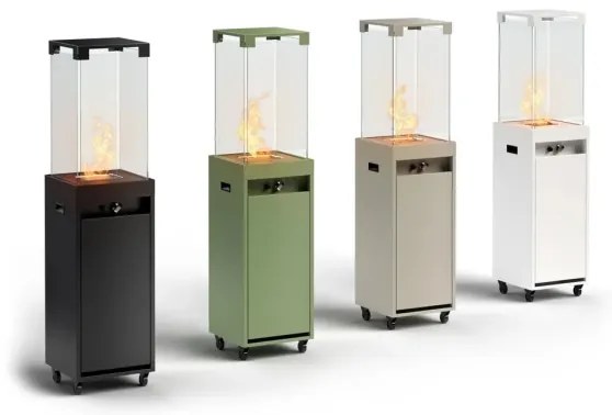 Șemineu de exterior pe gaz Planika Faro GAS 142x36 cm 8kW verde + capac de protecție