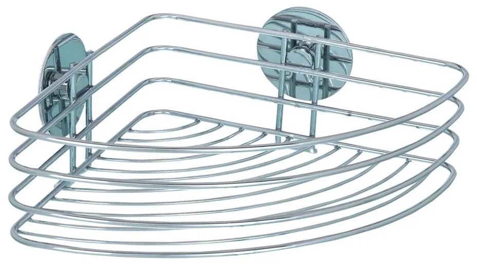 WENKO 18913100 - Poliță TURBO-LOC rotundă din oțel, 26,5 x 20 cm, crom lucios