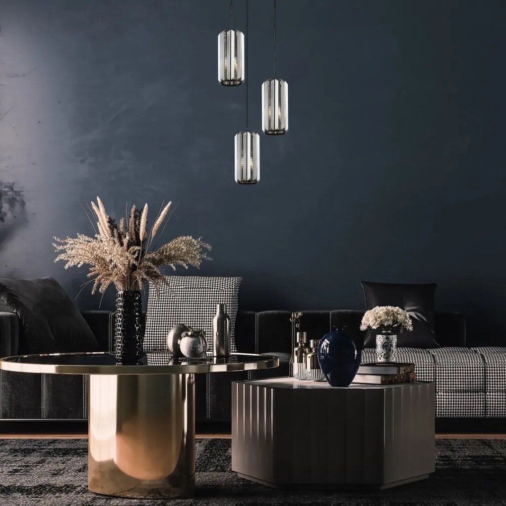 Lustra cu 3 pendule design modern Veness