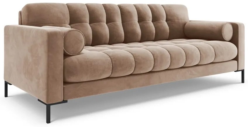 Canapea Bali 3 locuri velvet/picioare negre L177 cm