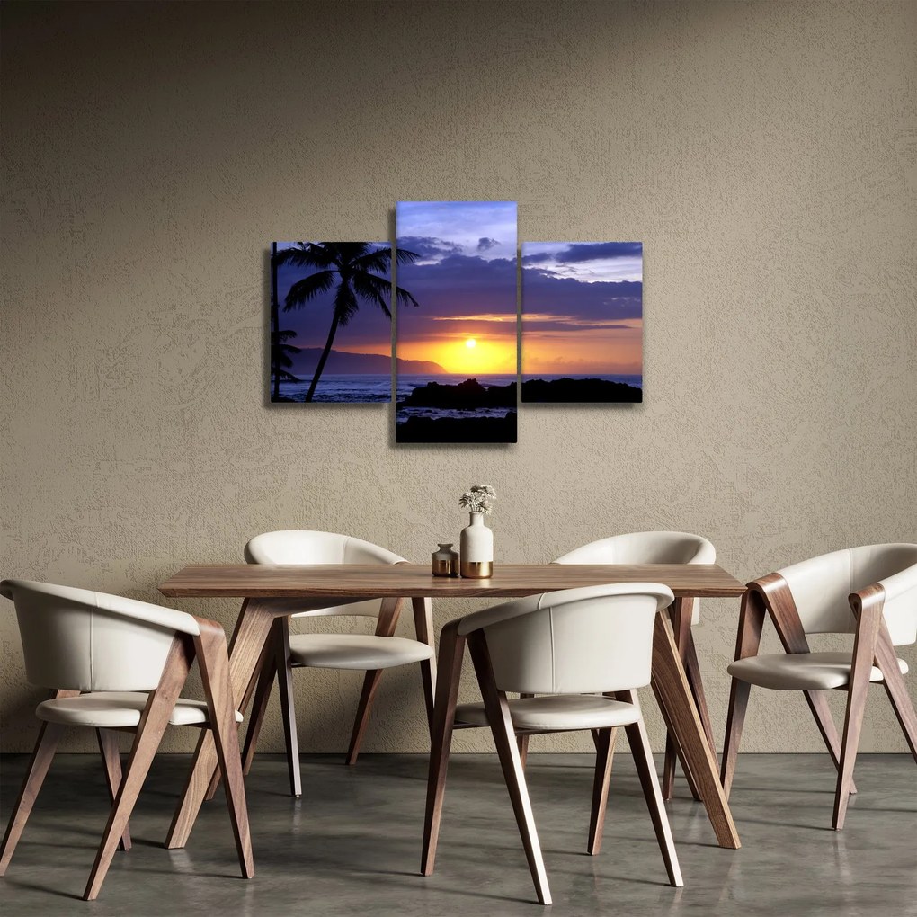 Tablou cu apus de soare deasupra mării (90x60 cm)