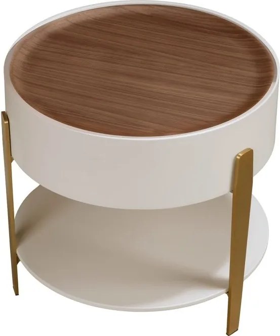 Masuta auxiliara design LUX Walnut-Bej