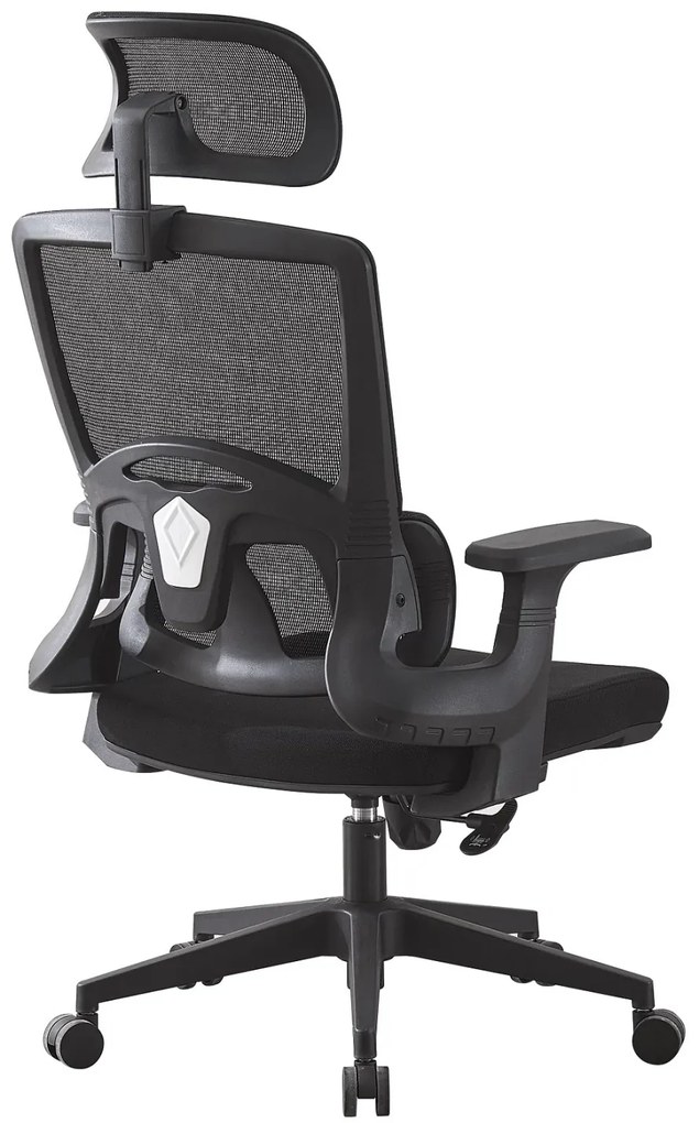 RESIGILATE- Scaun ergonomic, spătar mesh, inaltime reglabila, tetiera reglabila, baza PP rezistent, Negru