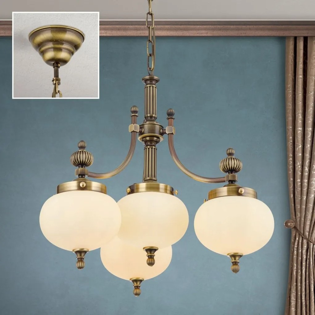 Lustra suspendata eleganta stil clasic Nostalgie 4L patina/ champagne