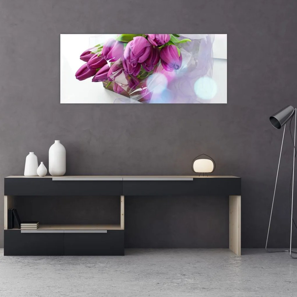 Tablou - buchet de lalele (120x50 cm)