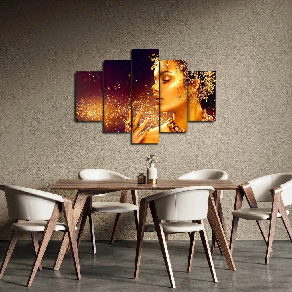 Tablou - Machiaj de aur (150x105 cm)