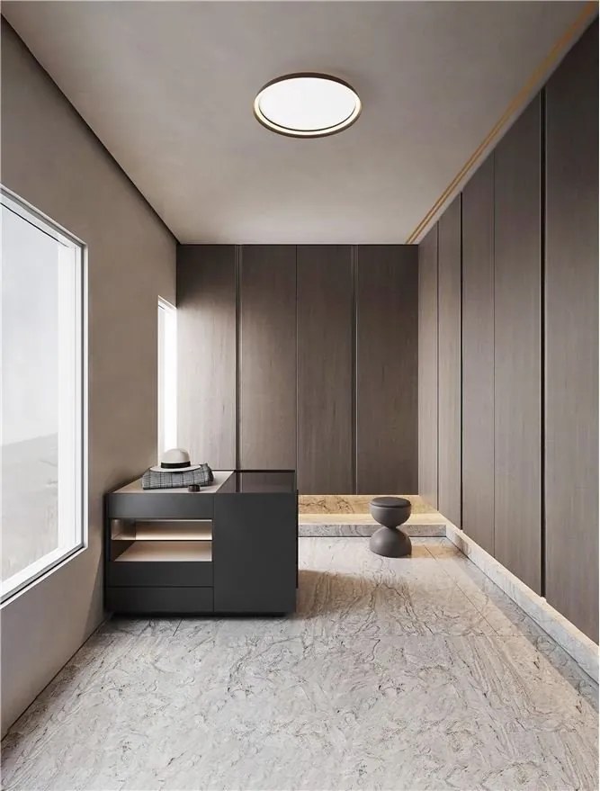 Plafoniera LED design modern circular ORMI coffee D-60cm