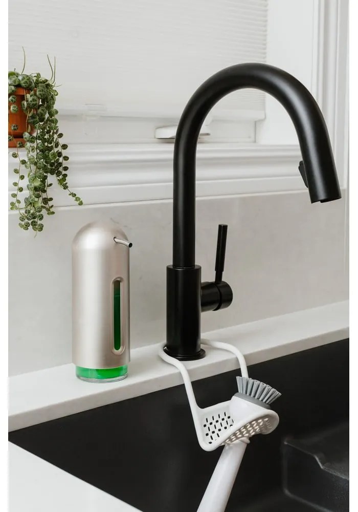 Dozator de săpun lichid argintiu din plastic 350 ml Penguin – Umbra