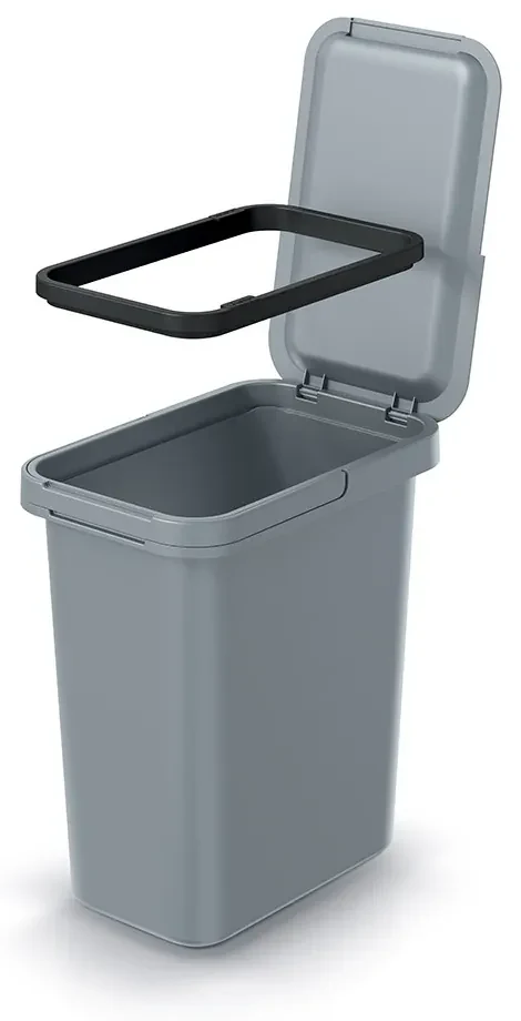 Coș de gunoi suspendat, 12 l, gri