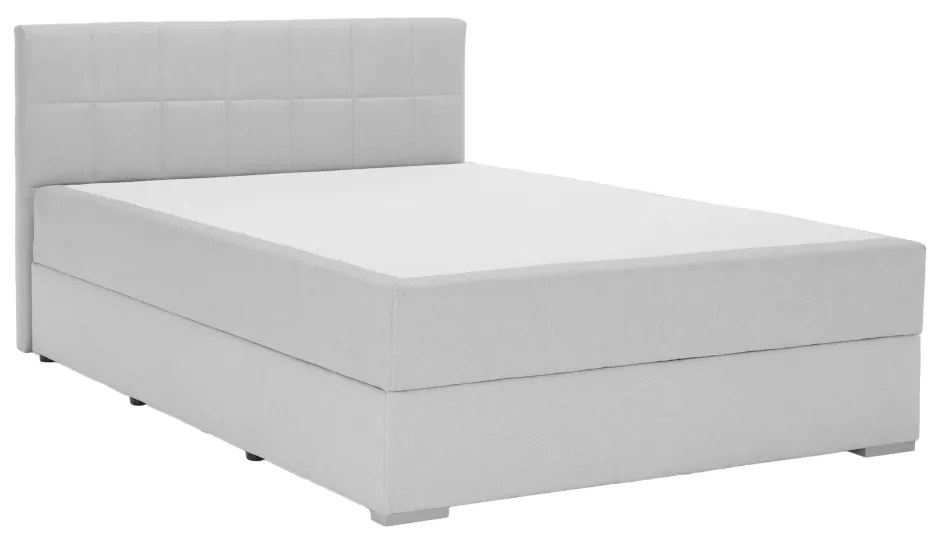 Pat tip BOXSPRING 140x200, gri deschis, FERATA KOMFORT